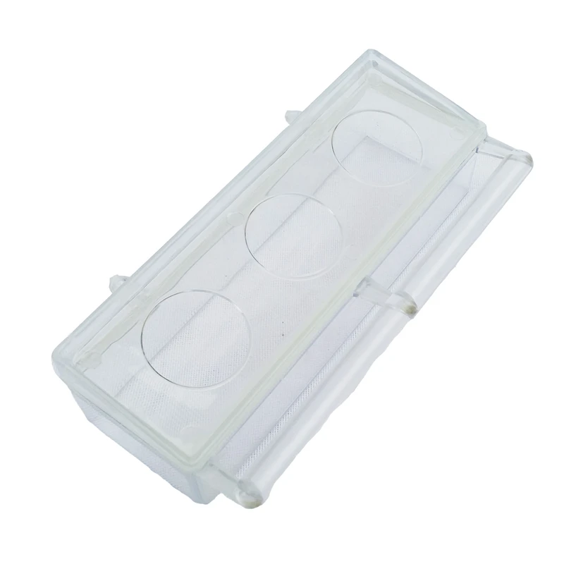 سه سوراخ شفاف ظرف دانه پرندگان کد B50 - Image 1