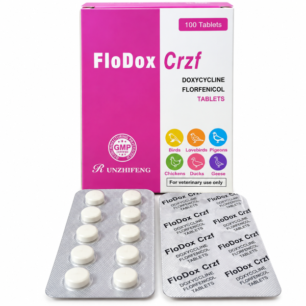 قرص فلوداکس کرزف FloDox Crzf برای پرندگان زینتی و کبوتر